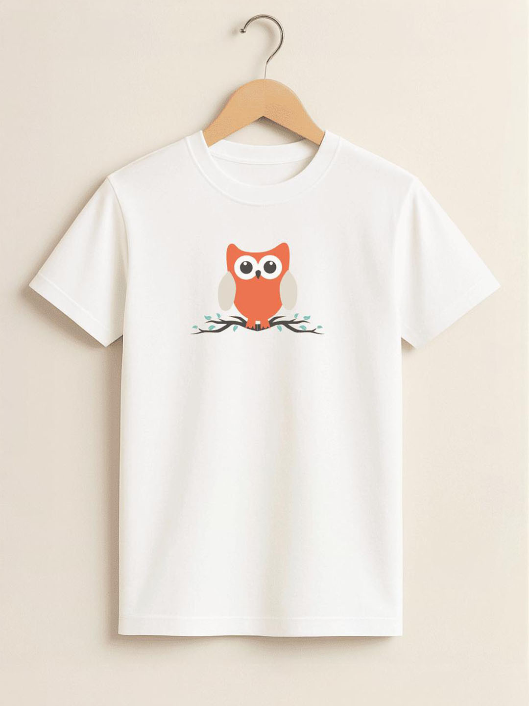 KIDAROO Kids Pure cotton Owl print casual T-shirt