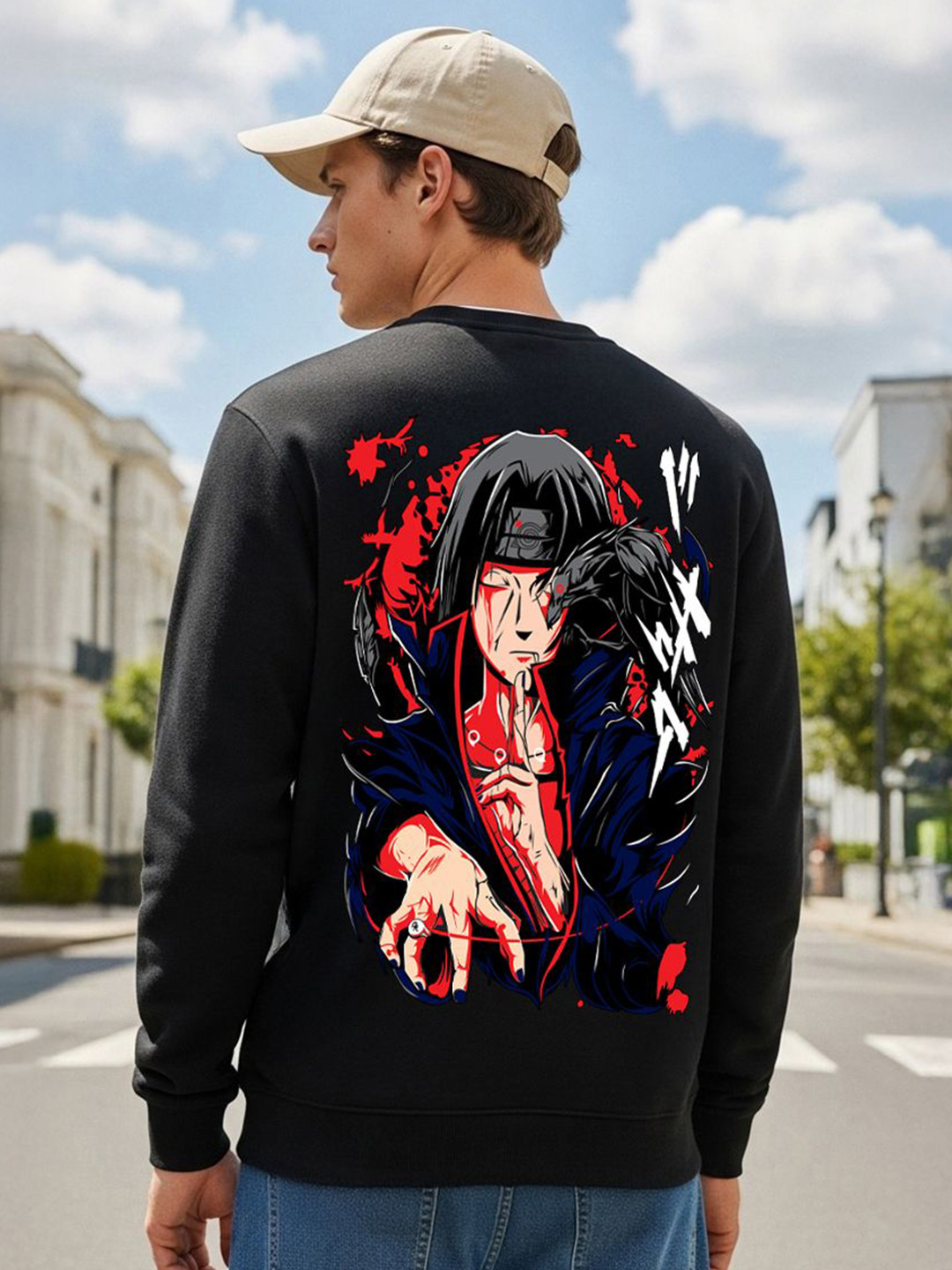 MaverIQ Men Graphic Anime Naruto Printed Full Sleeve Sweatshirt