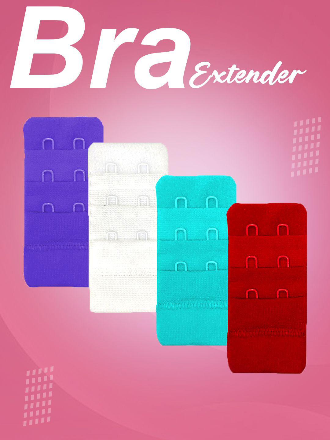 FIMBUL Pack Of 4 Bra Hook Extender Comfortable Strap Extension