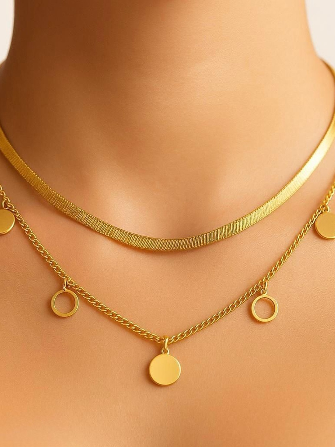 ISHTAARA Women Korean Gold-Plated Necklace