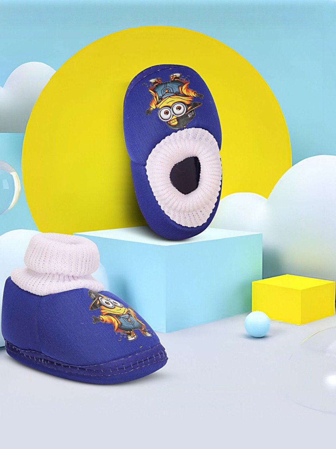 Dhairya Collection Kids Cotton Minions Booties