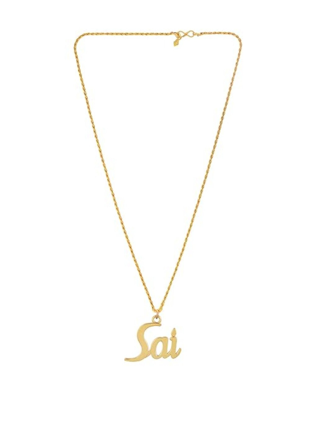 Missmister Unisex Gold Plated Lord Saibaba Pendant with Chain And Finger Ring