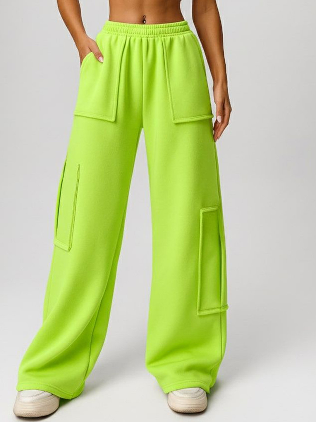 Pookiie Women Mid-Rise Flat-Front Trousers