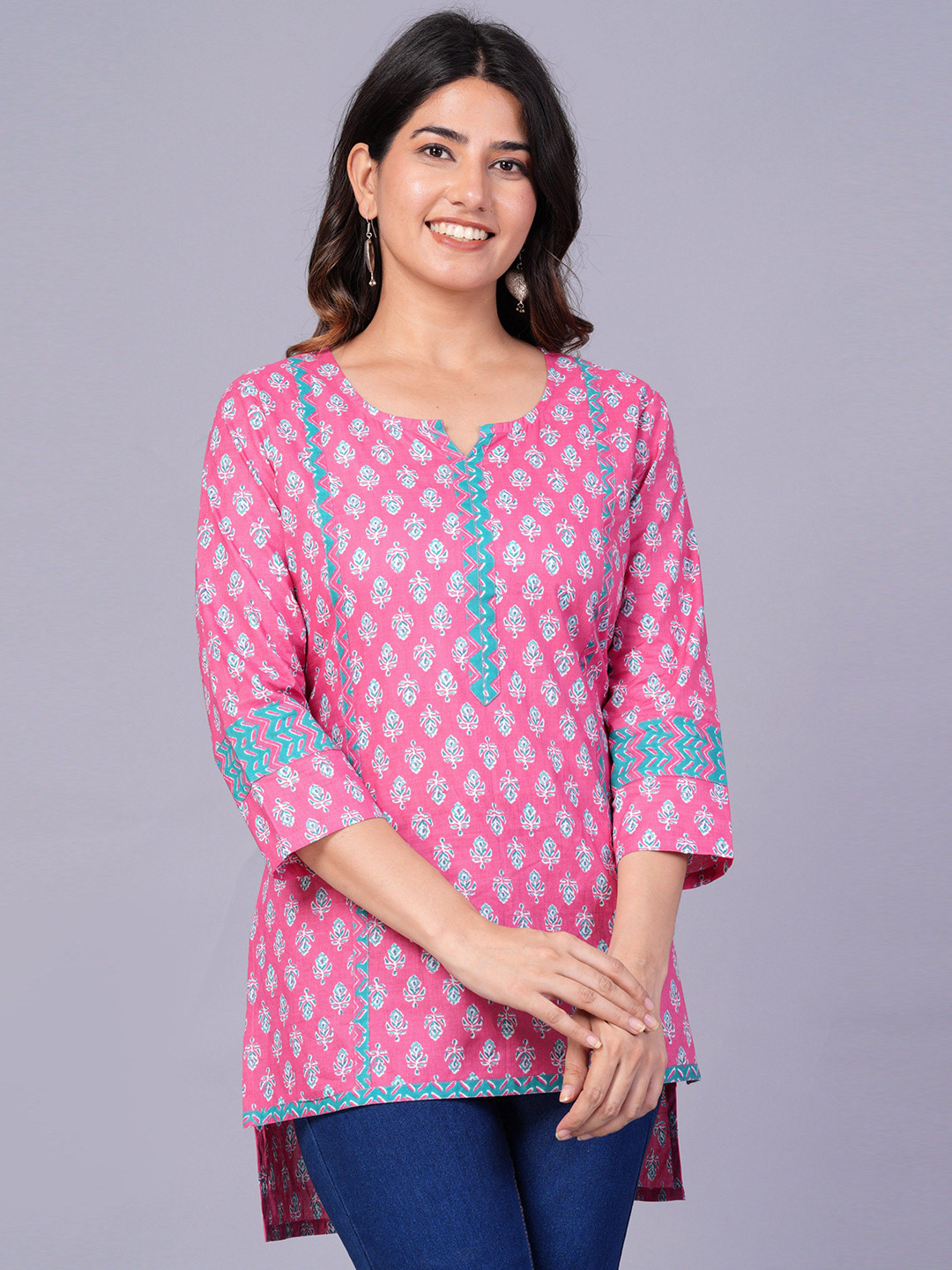 JAIPURI COLLECTION Women Floral Printed Pure Cotton Kurti