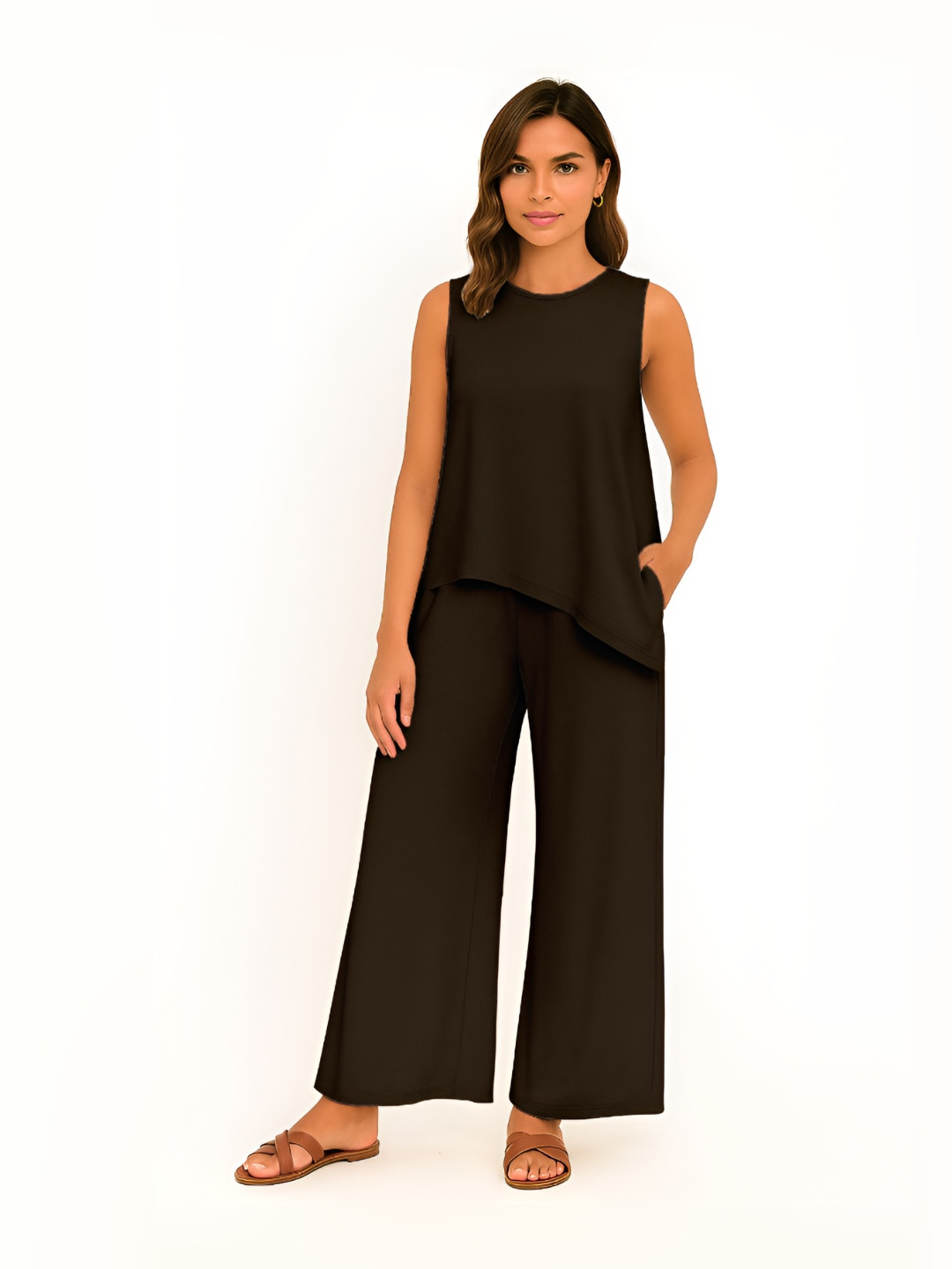 Moomaya Womens 2 Pcs Lounge Set With Pockets