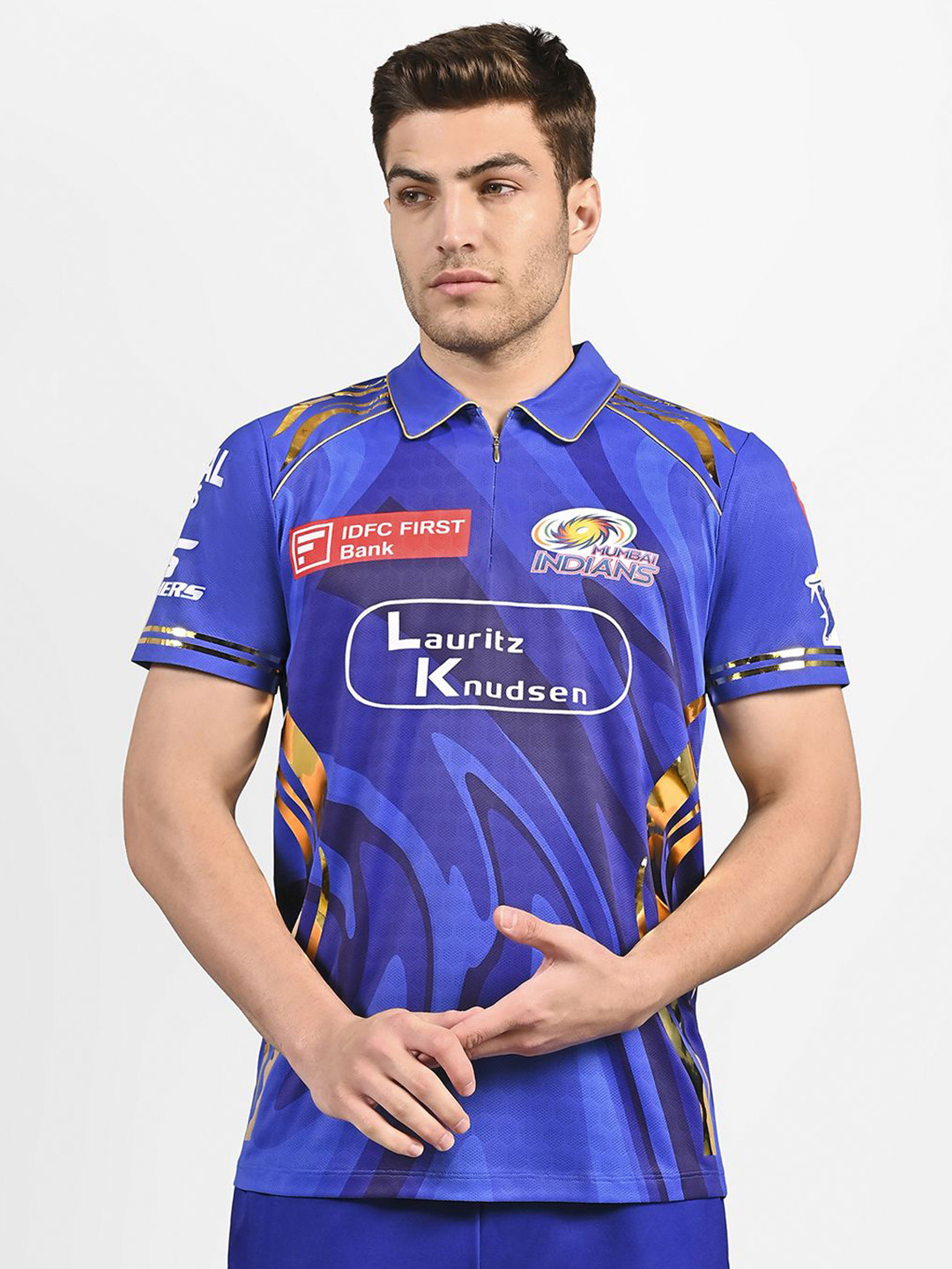 Skechers Mumbai Indian: IPL Player Edition 2025 Printed Polo Collar T-Shirt