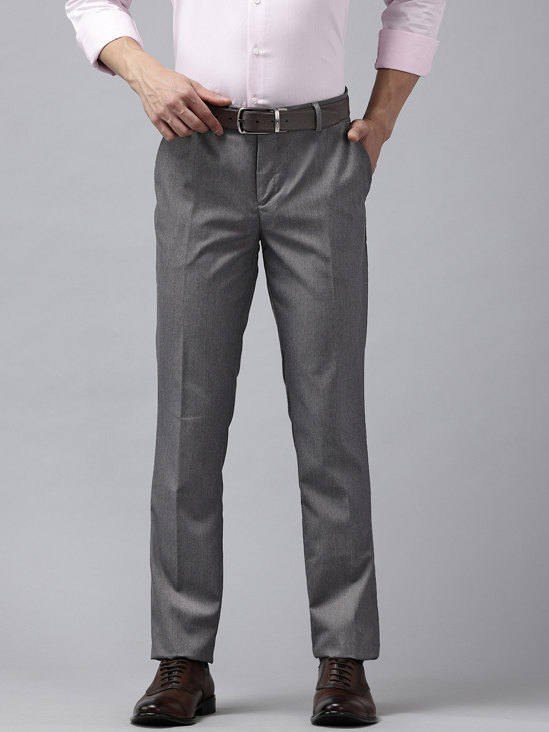 Arrow Grey Tapered Fit Trouser