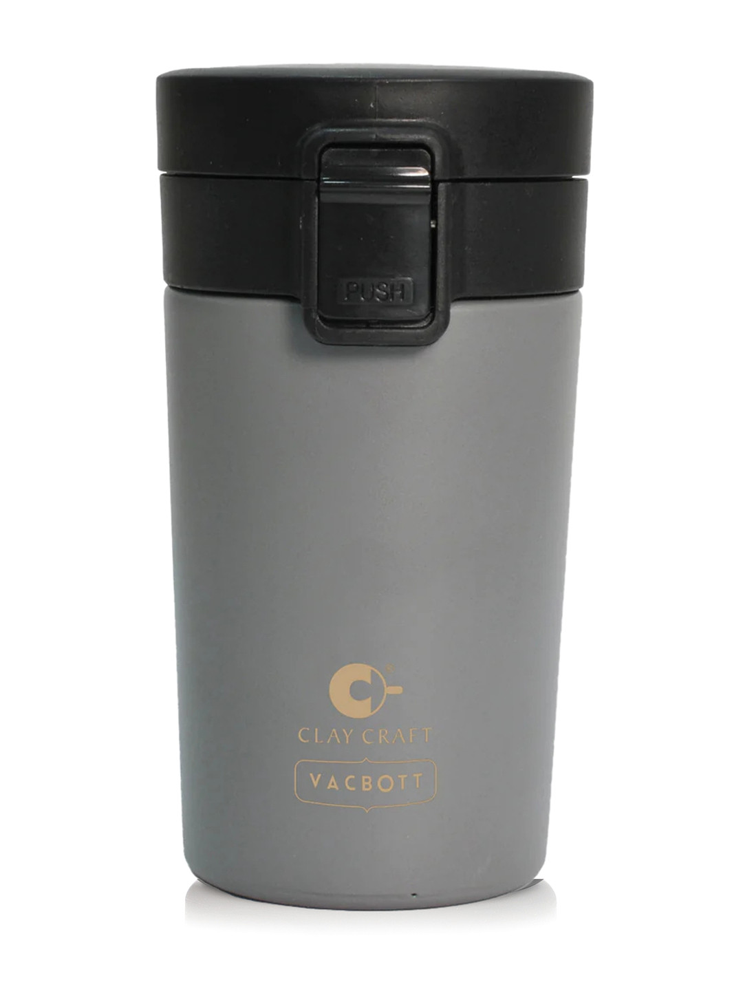 CLAY CRAFT Vacbott Grey Brand Logo Stainless Steel Double Wall Vacuum Water Bottle - 700ml