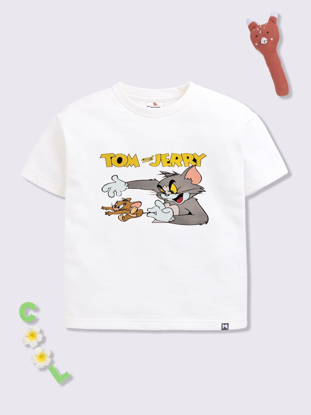 YK X Minute Mirth Girls Tom and Jerry Printed T-shirt