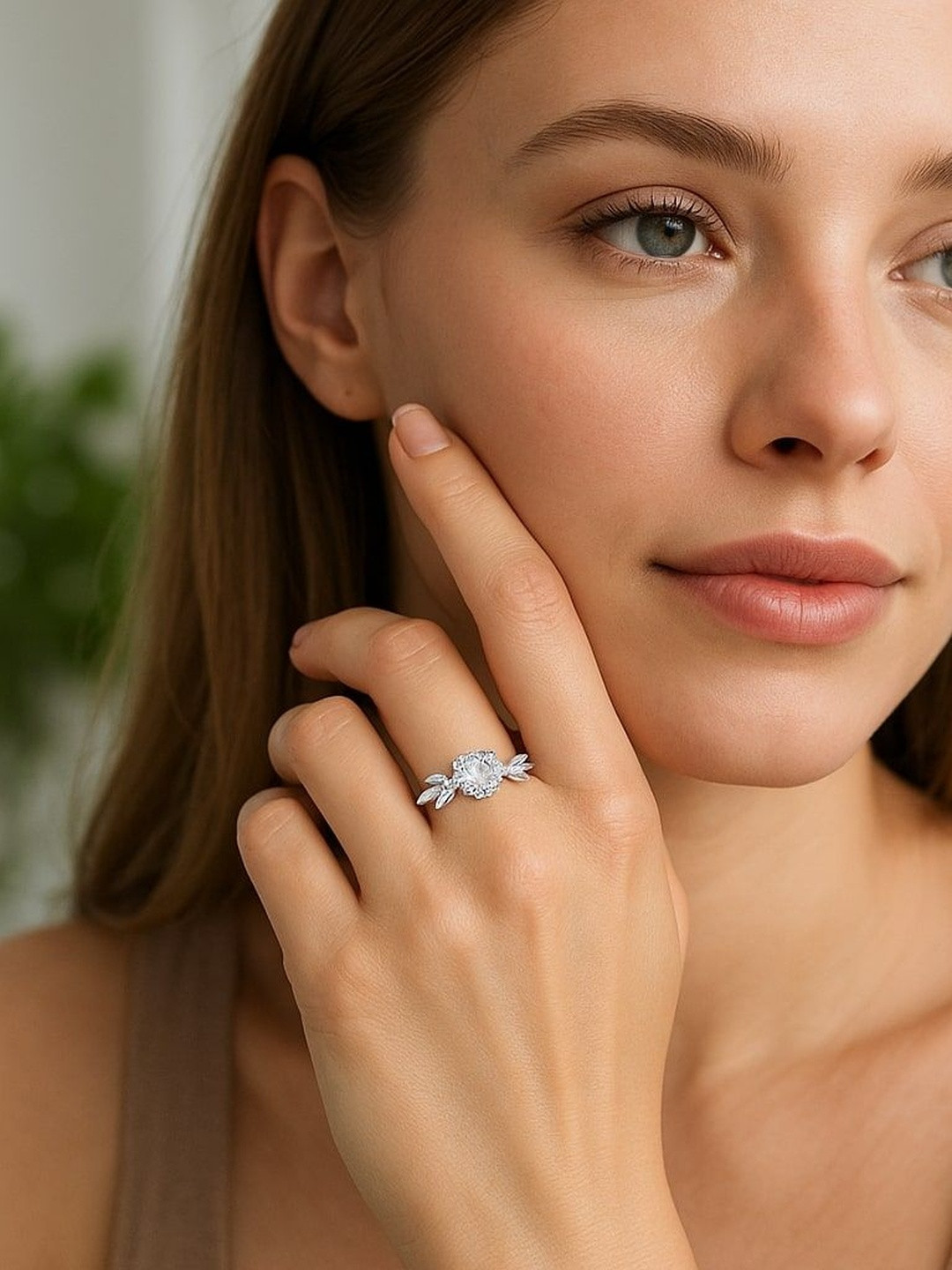 Bonnt Stunning AD Sterling Silver Leaf Ring