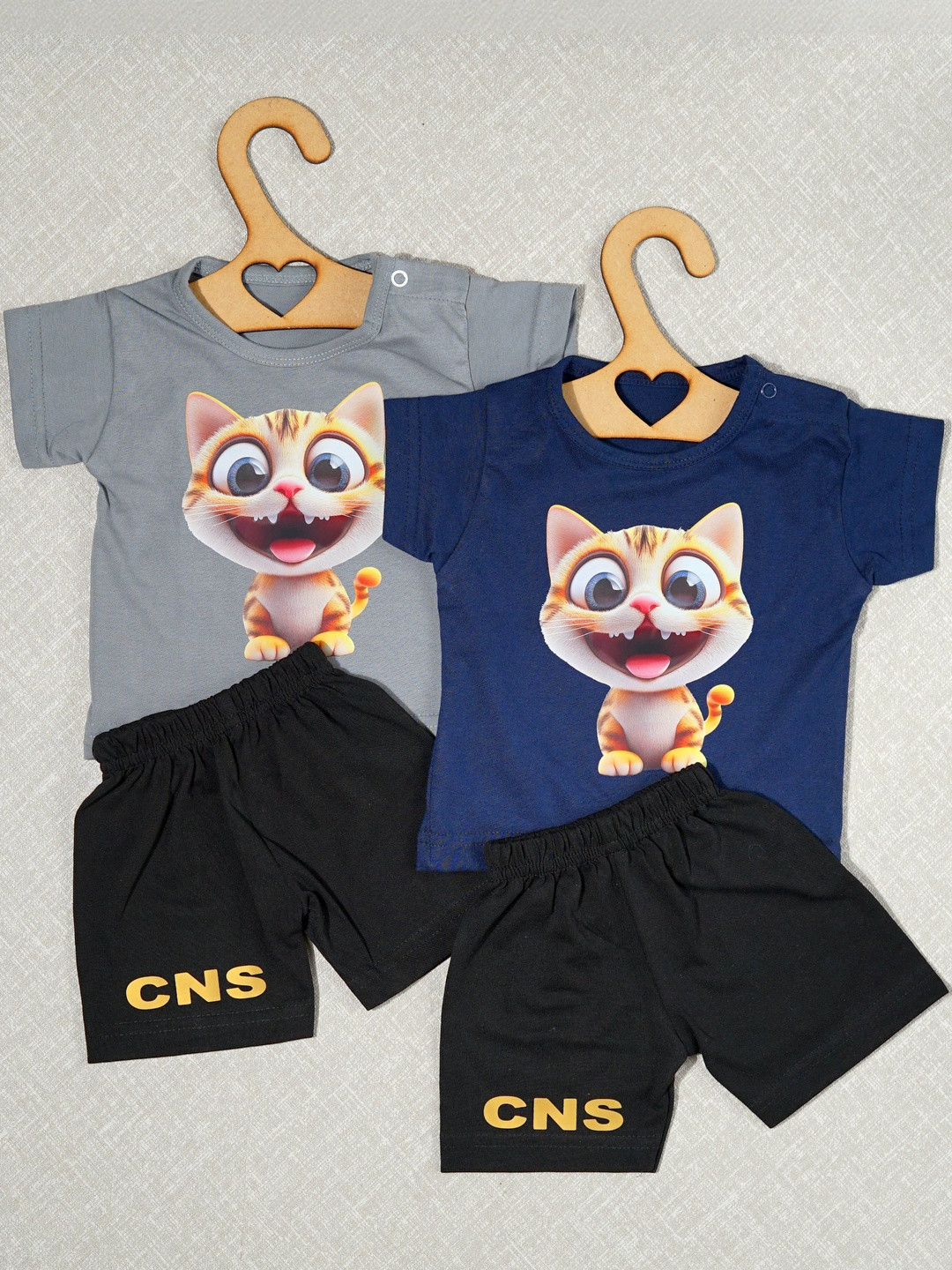 CRAZE N STITCH Boys 2 Applique T-shirt And Shorts Co Ord Set