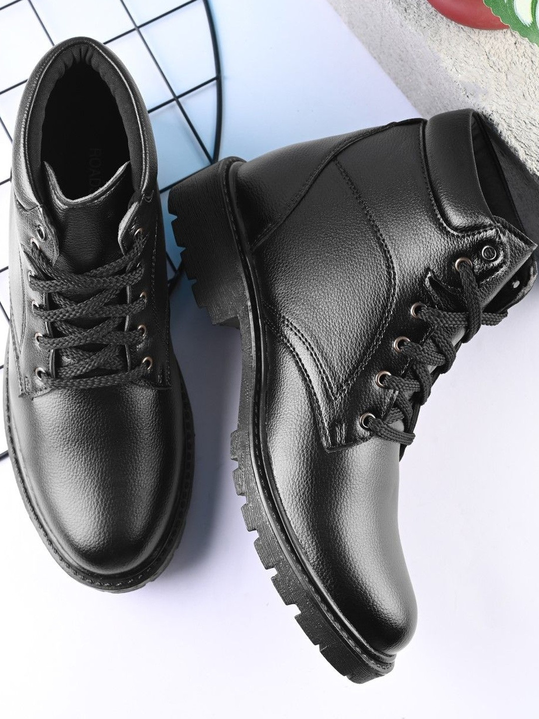 Roadster Brown High-Top Faux Leather Ankle-Length Boots