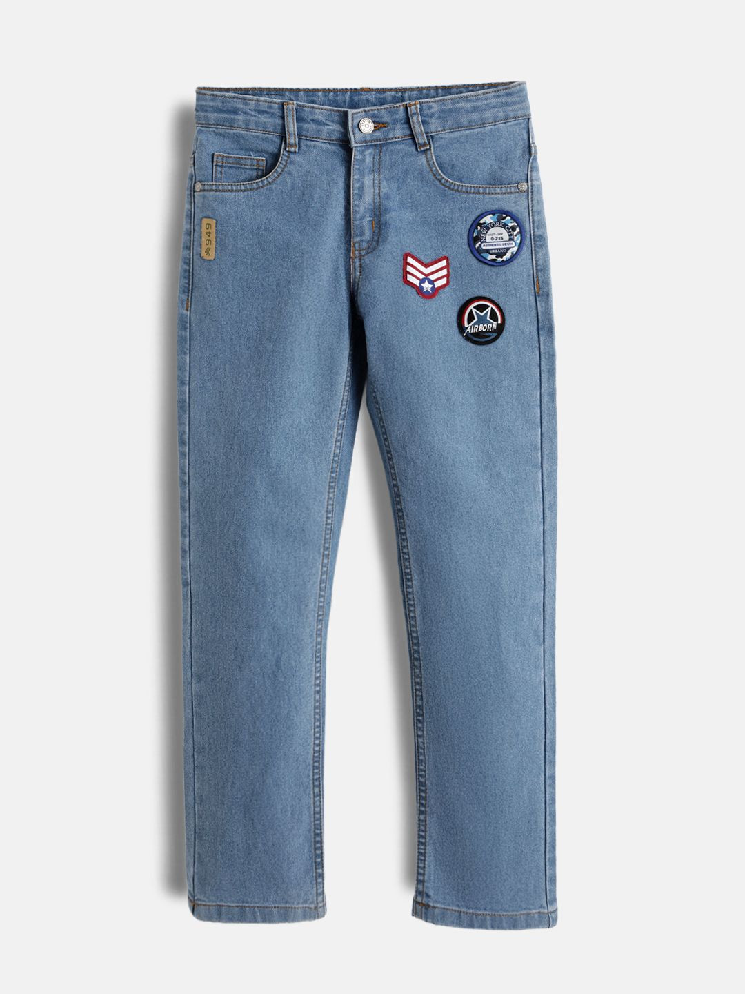 Urbano Juniors Boys Regular Fit Washed Jeans Stretchablewith Badges