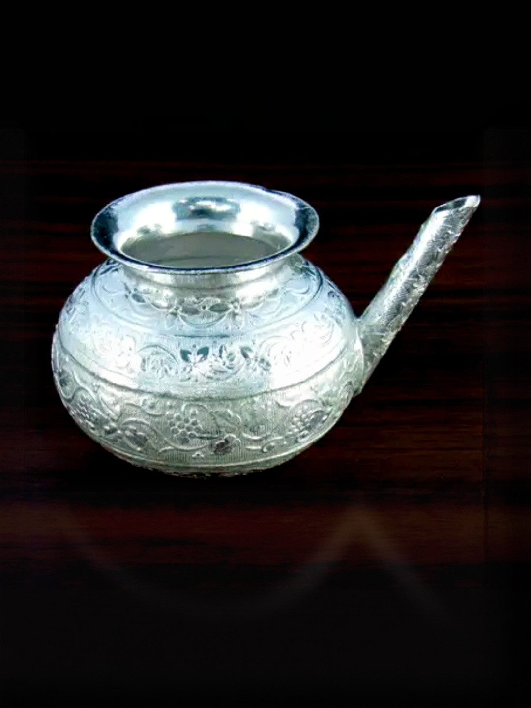 ASTRO-D Silver-Toned Self Design Silver Ritual Kindi Pooja Essential