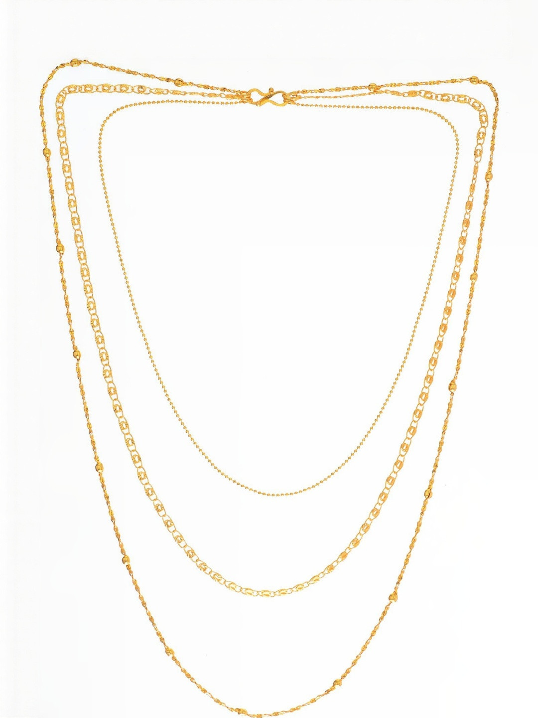 Beadworks Gold-Plated Layered Chain Necklace