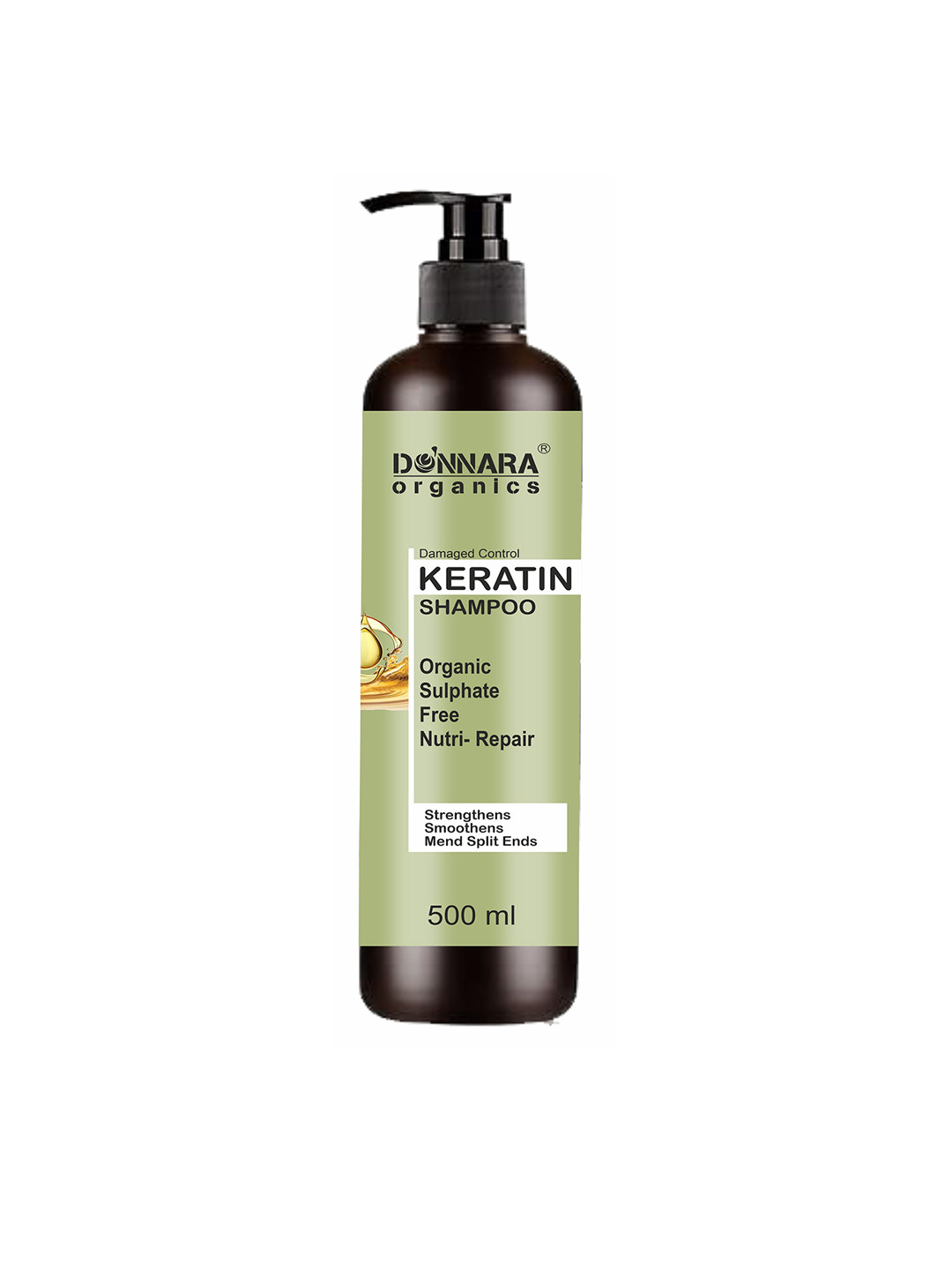 Donnara Organics Keratin Shampoo With Natural Proteins - 500 ml