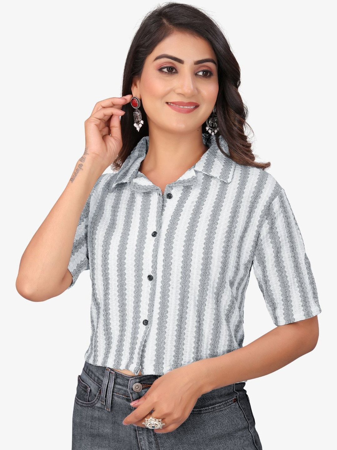 Dorell Striped Comfort Spread Collar Shirt