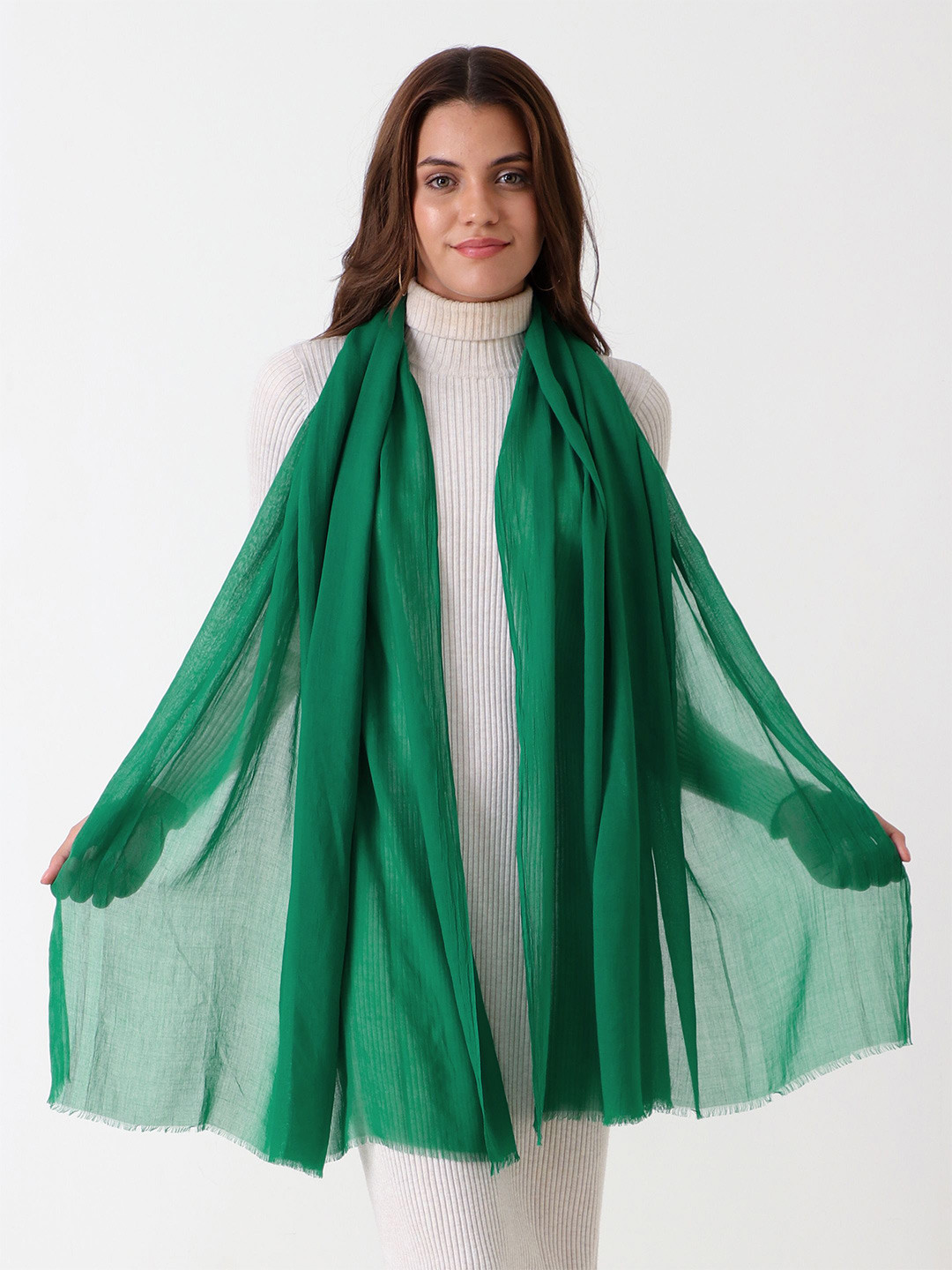 Beau Design Women Solid Cotton Breeze Stole
