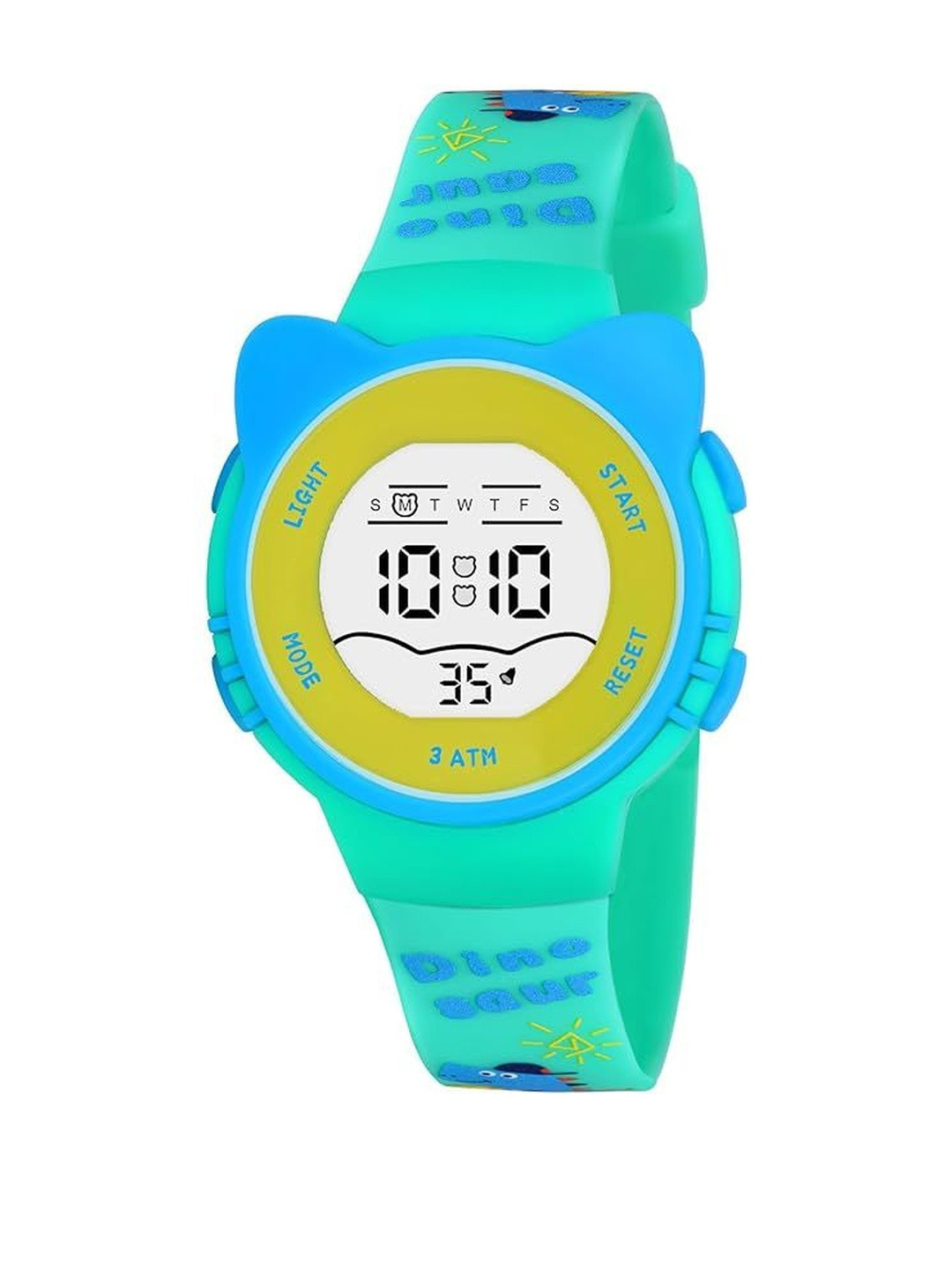 Otage Kids Dial & Strap Digital s Alarm LED Backlight Multi Function Watch 2206 Cat-Green1