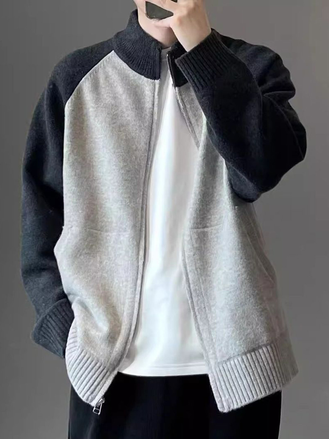 StyleCast Men Stand Collar Cape Jacket