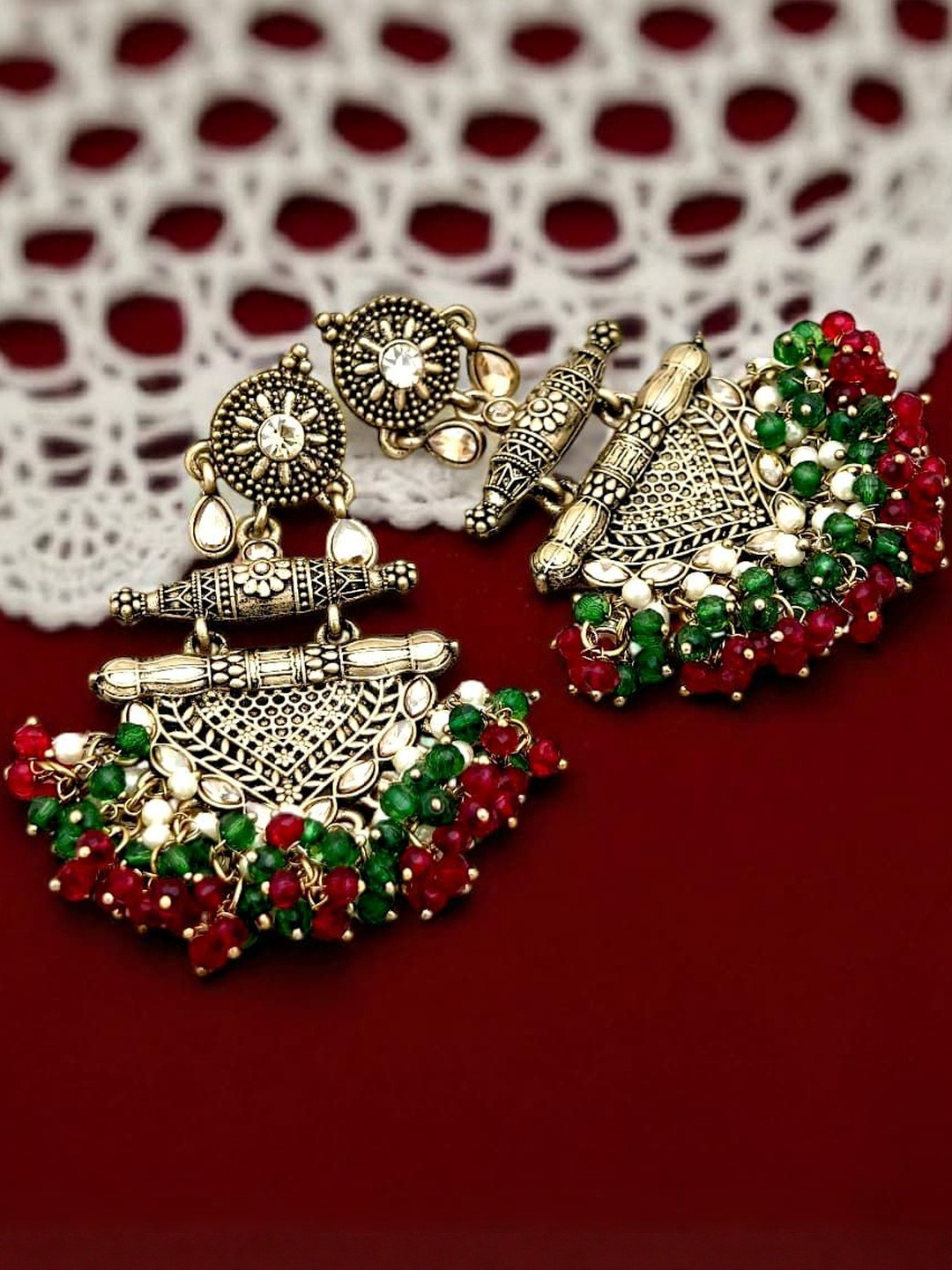 BFC - BUY FOR CHANGE Women Alloy Brass-Plated Chandbalis Earrings