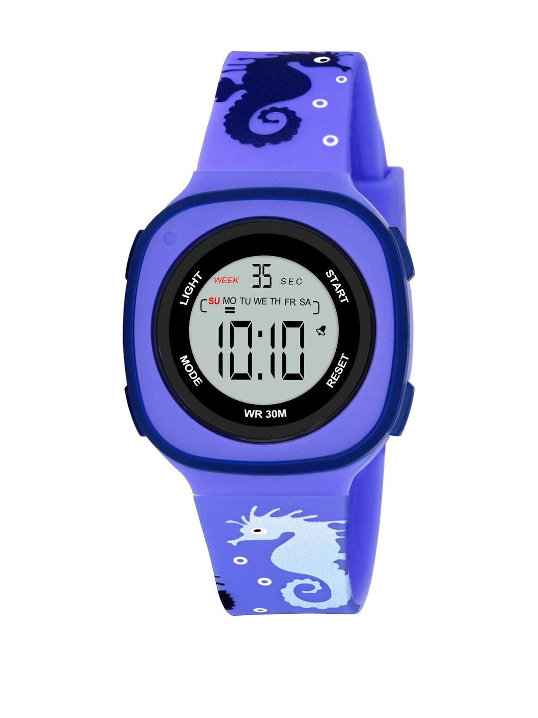 Otage Water Resist Watches Kids Tang Straps Digital Watch 2207 Square-Lavender1