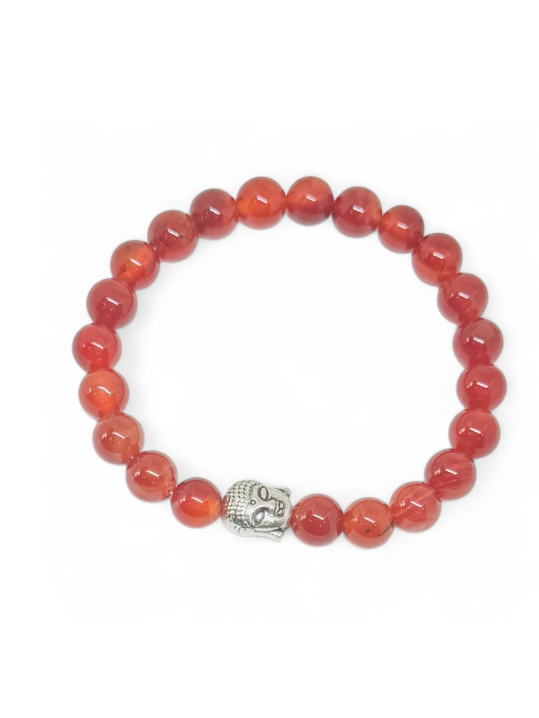 Gems Guru Red Buddha Carnelian Bracelet