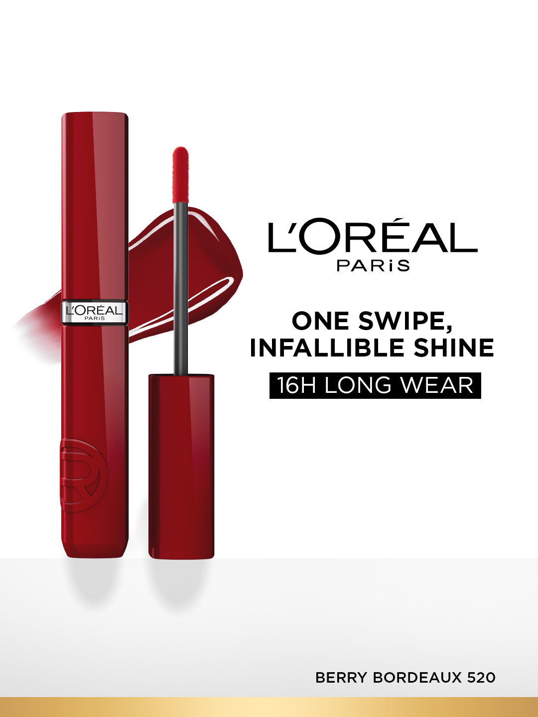 LOreal Paris Infallible Laque Resistance Longwear Liquid Lipstick 4ml - Berry Bordeaux 520