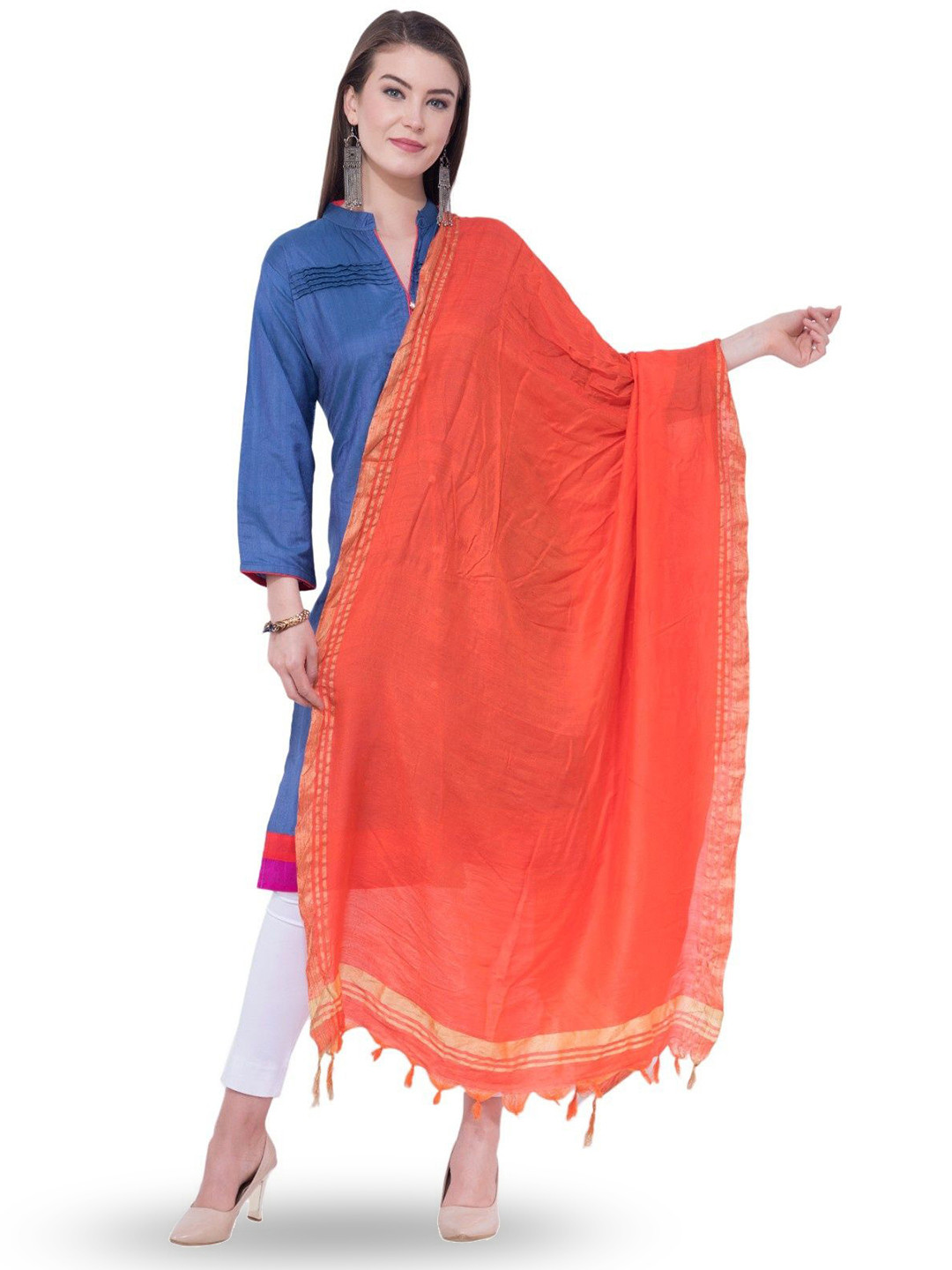 A R SILK DUPATTA HUB Woven Design  Cotton Dupatta