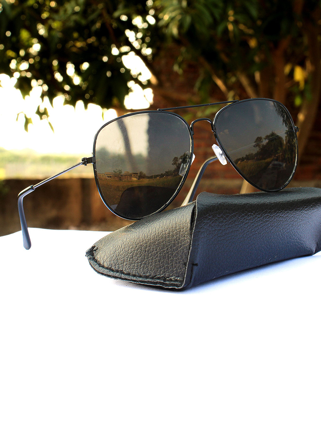 Jiebo Men UV Protected Aviator Sunglasses W-HOURSE