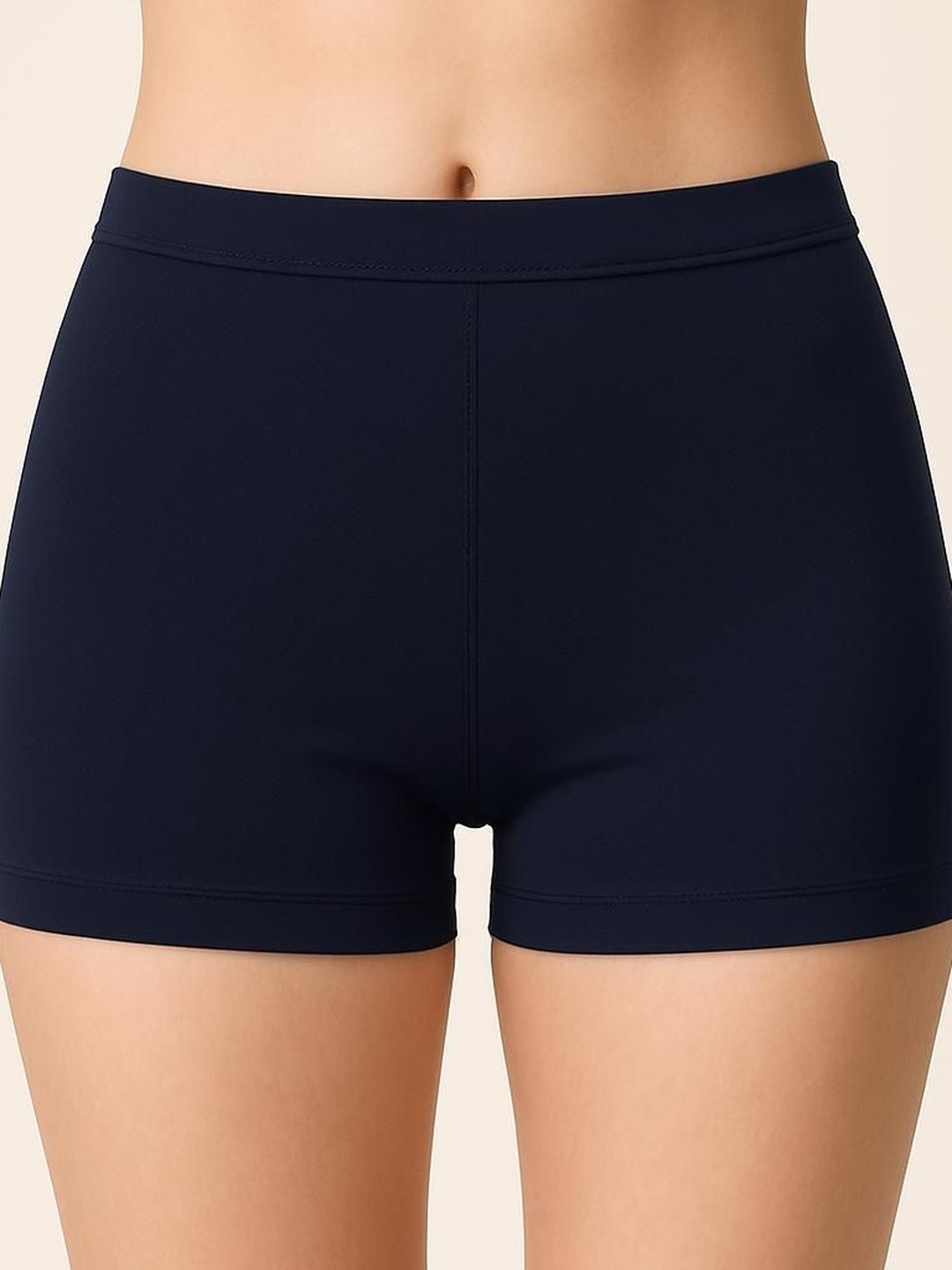 HIRRUX Pack Of 2 Mid-Rise Cotton Boy Shorts Briefs HR SBT-33 D Skin,Navy