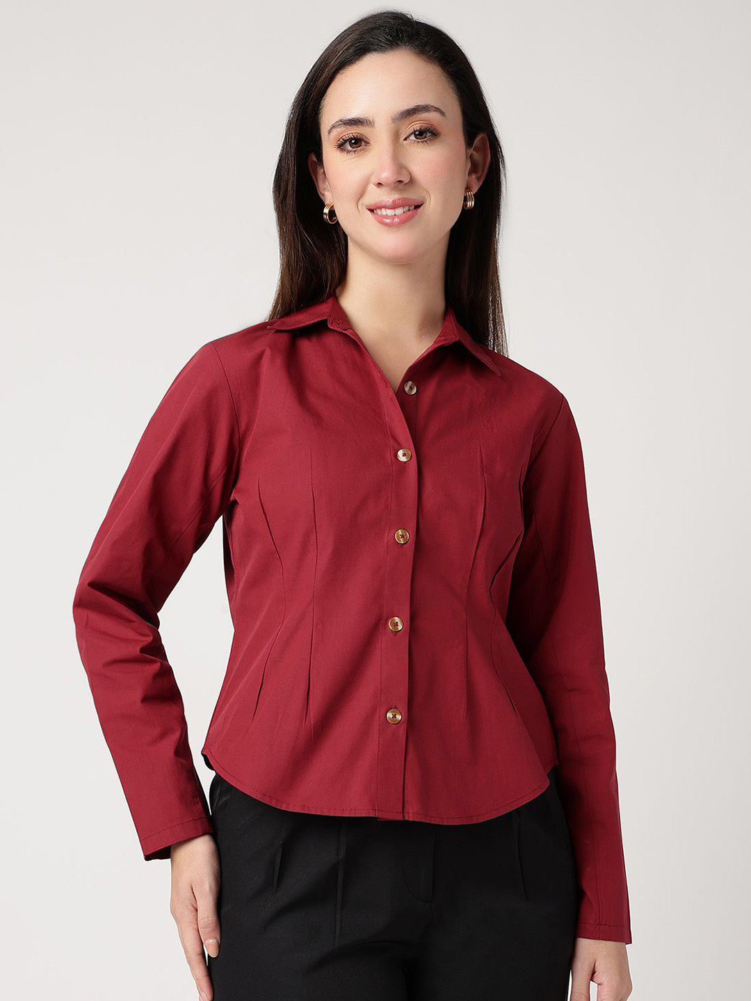 Strong And Brave Comfort Spread Collar Pure Cotton Formal Shirt
