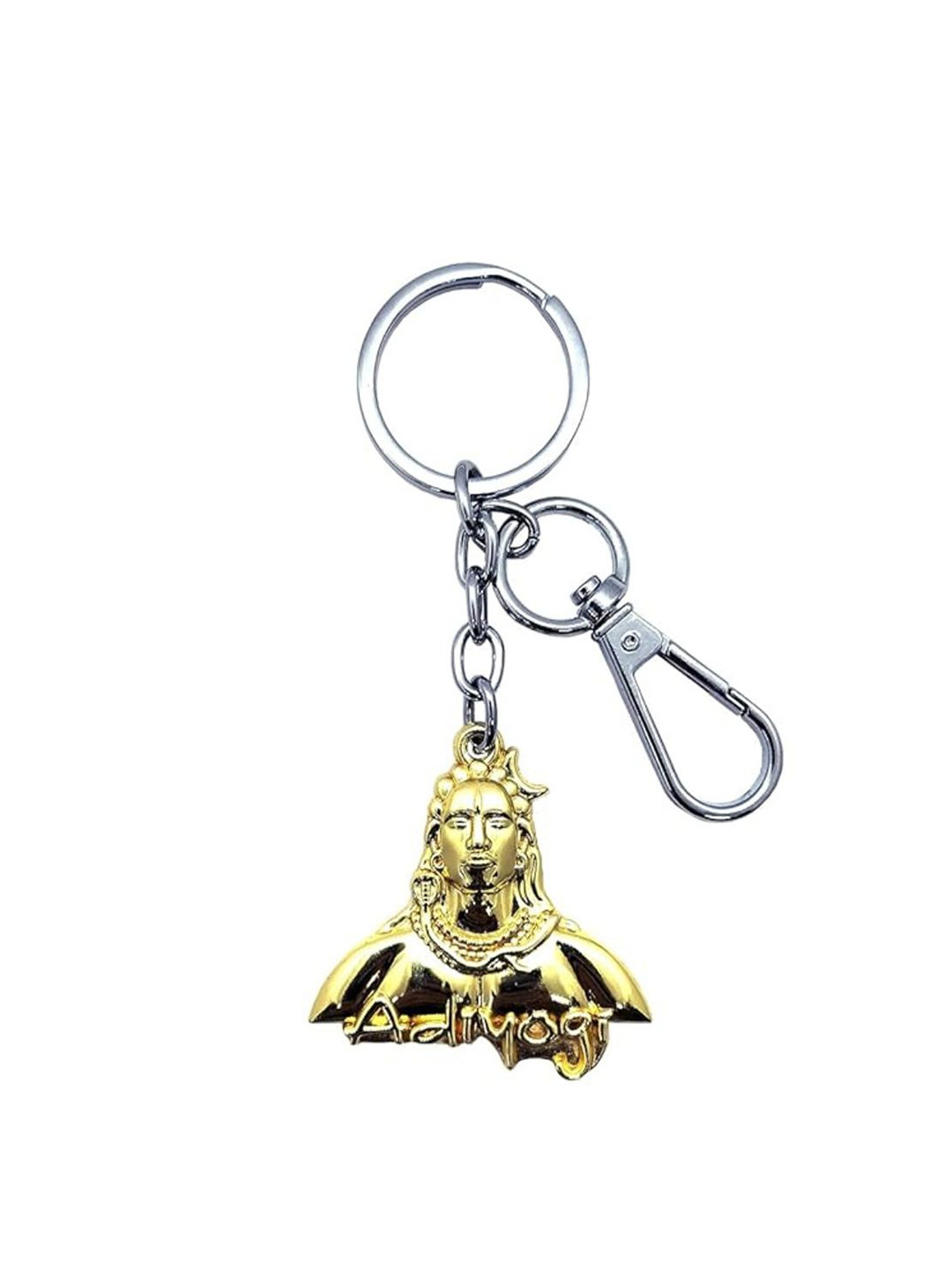 Get Fatang Textured Adiyogi Lord Shiva Dual Sided Key Chain