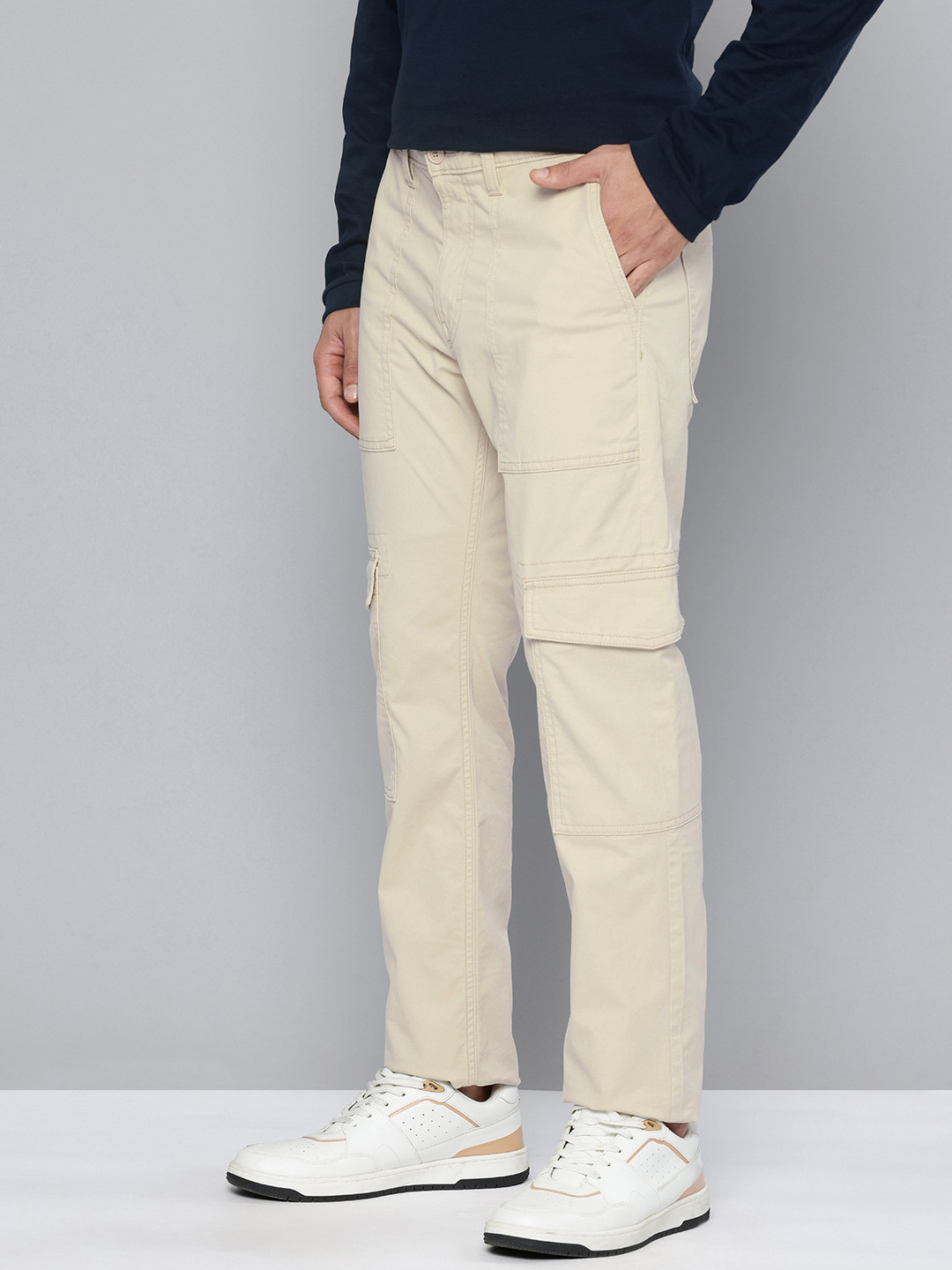 Levi's Men's 511 Beige Slim Fit cargo Trousers
