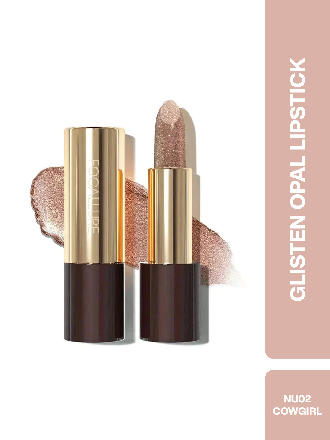 FOCALLURE Glisten Opal Hydrating Shimmer Lip Balm 3.5 g - Cowgirl NU02