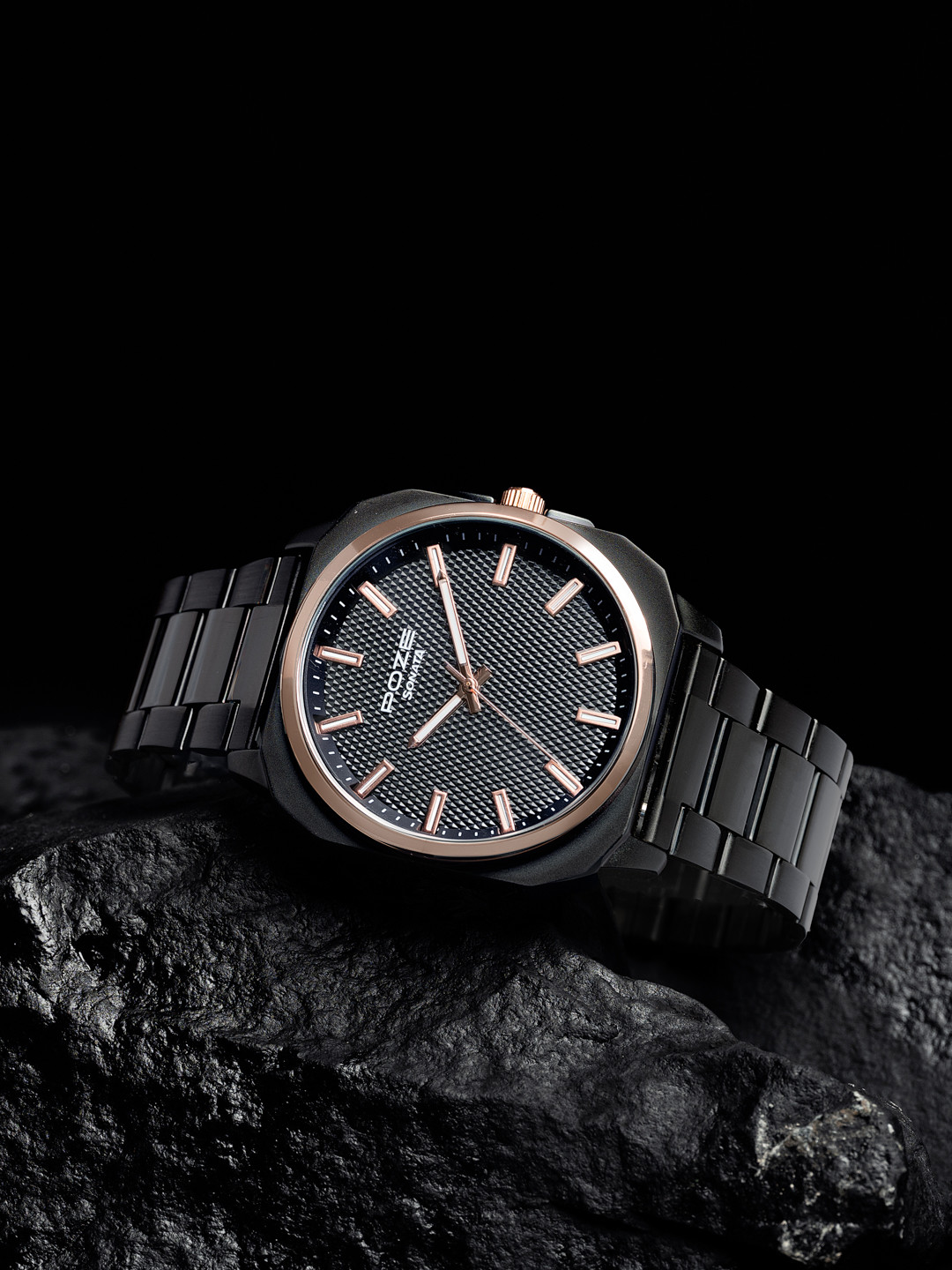 Sonata Poze Drop 6 Quartz Round Dial Men's Watch - SP70087KM02