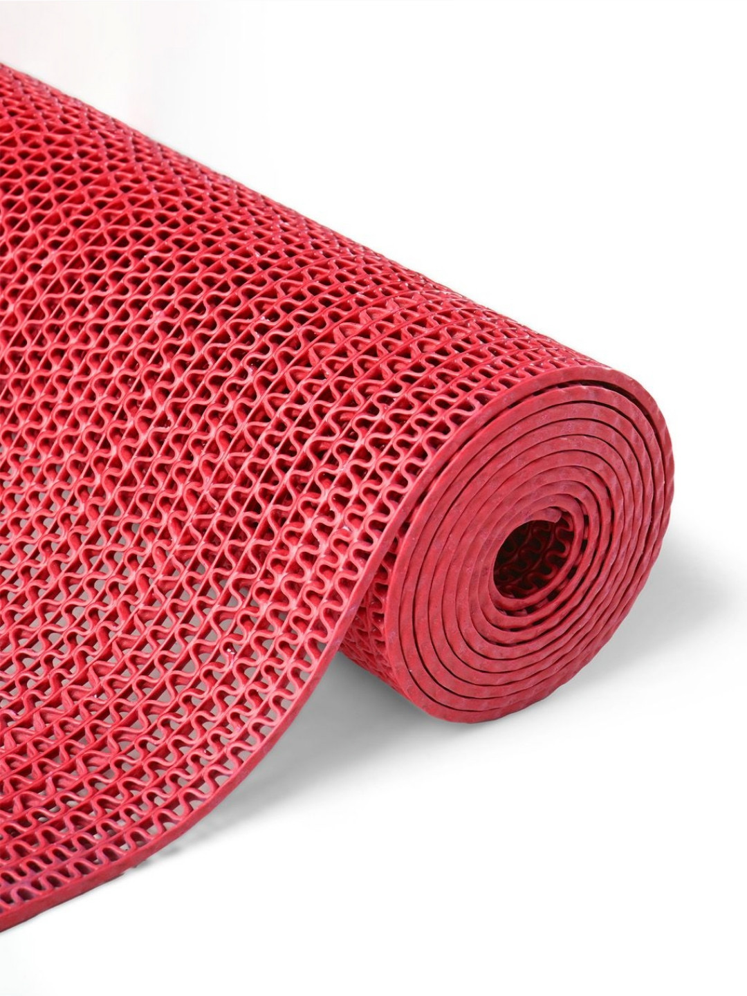 Aura Red Textured 110 GSM Anti-Slip Bath Rug