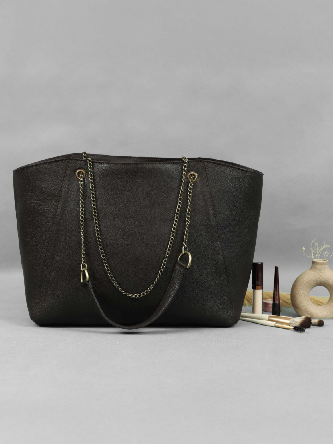 Celtic Leather Shopper Shoulder Bag