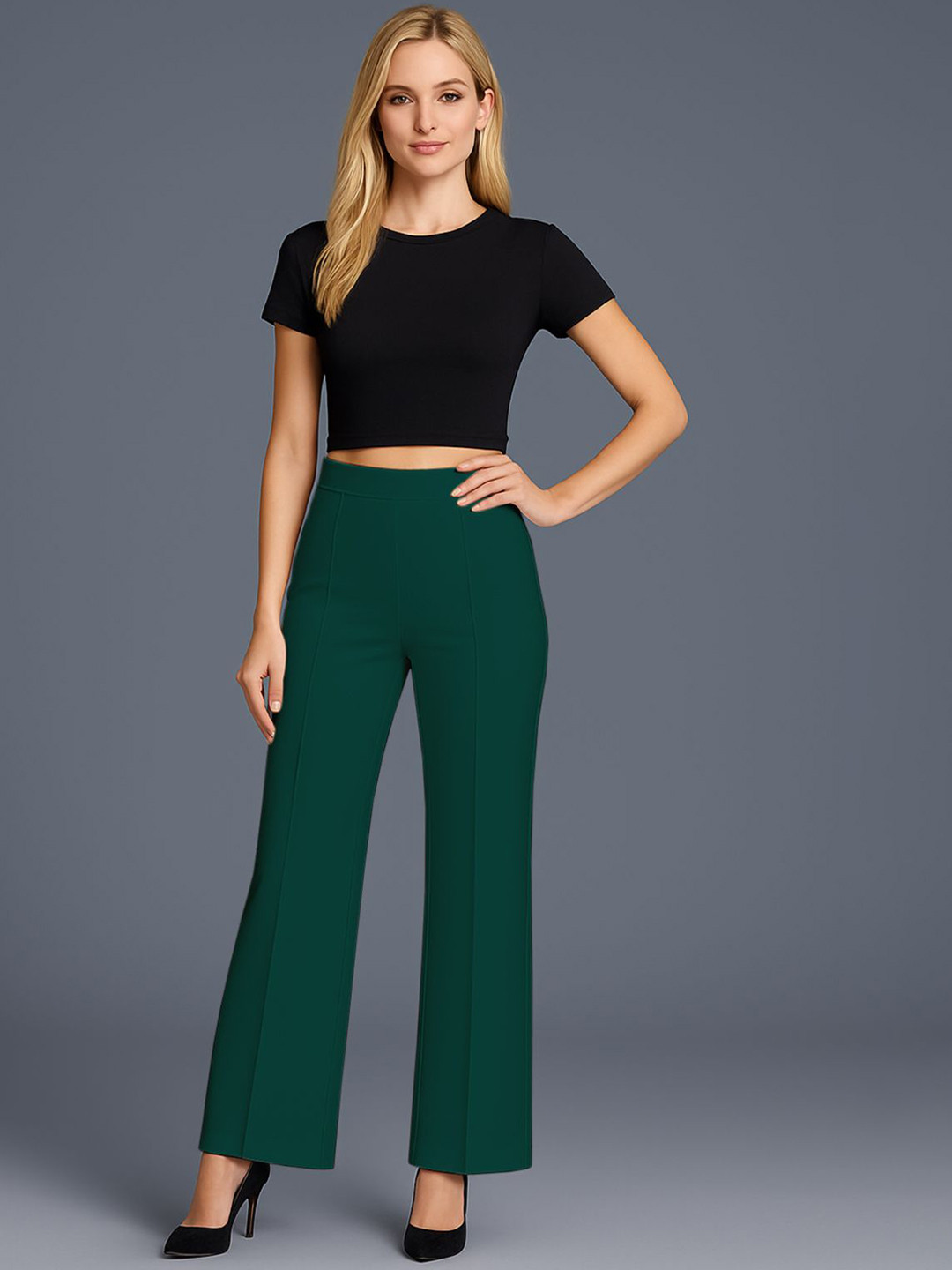 SWADESI STUFF Women Regular Fit Wide Leg Trousers