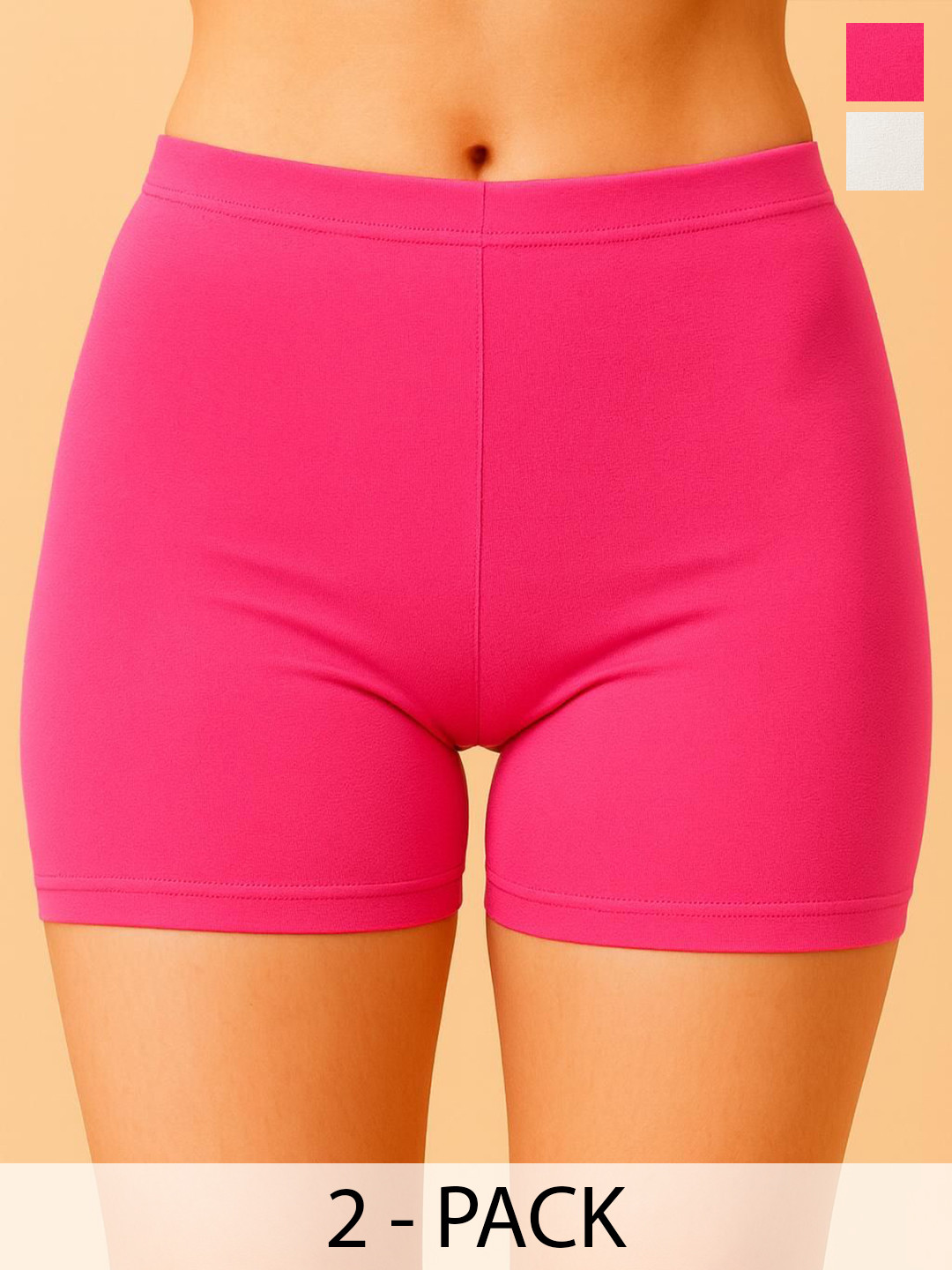 Apraa & Parma Pack Of 2 Combed Cotton Boy Shorts Briefs AP SBT-33 White,Pink XS-2