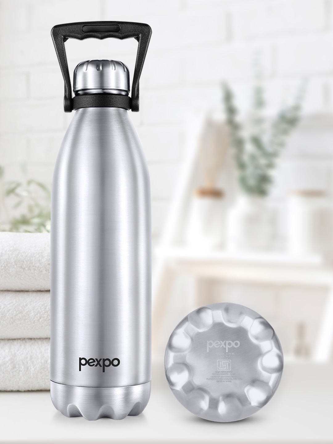 Pexpo Silver Solid Stainless Steel Single Wall Vacuum Flask - 1.8L