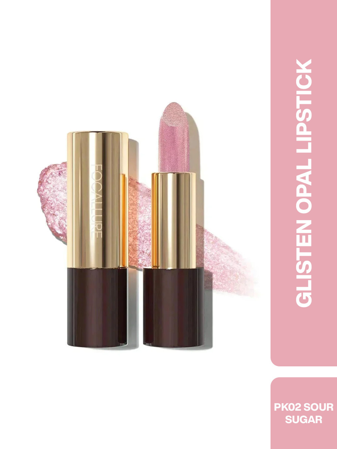 FOCALLURE Glisten Opal Hydrating Shimmer Lip Balm 3.5 g - Sour Sugar PK02