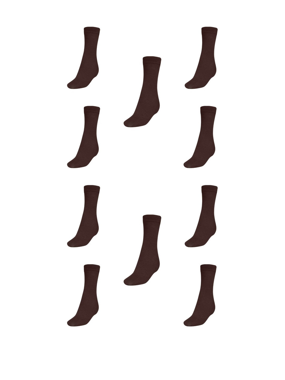 MUKHAKSH Boys Set Of 10 Pairs Cotton Calf Length Socks