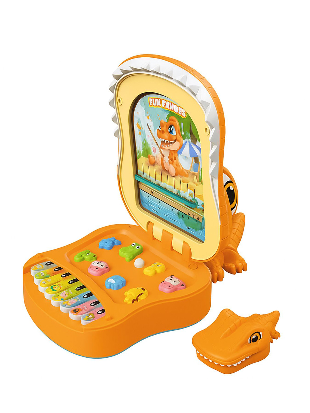 MUREN 2 in 1 Dinosaur Themed Pinball Machine Electronic Piano Interactive Baby Playset