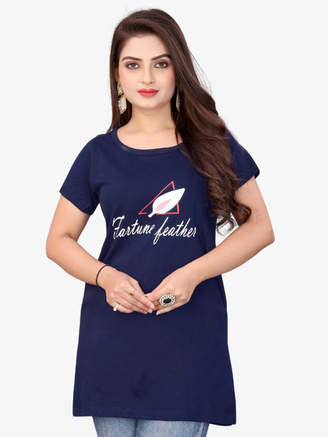 Dorell Women Typography Printed Round Neck Cotton T-shirt