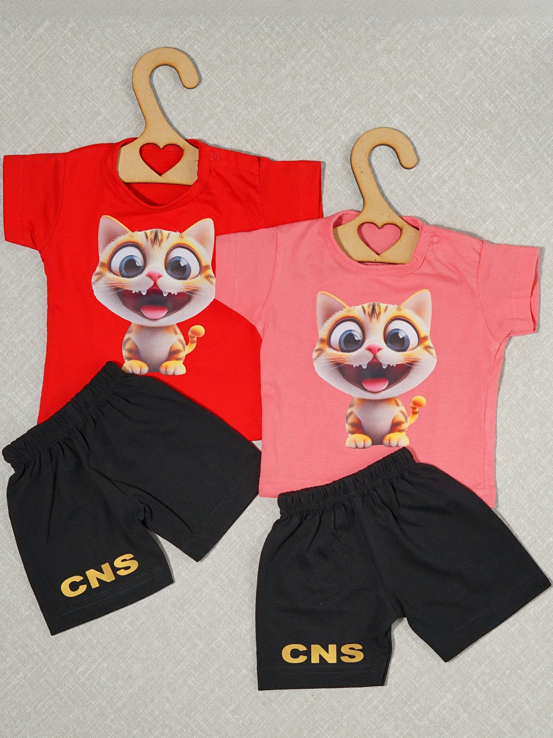 CRAZE N STITCH Boys 2 Applique T-shirt And Shorts Co-Ord Set
