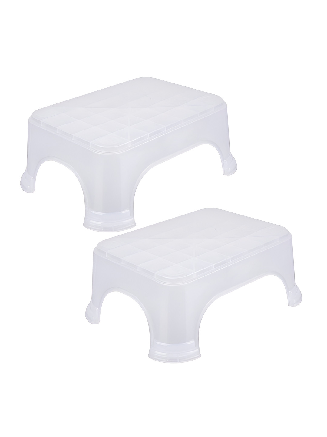 Aura Transparent 2 Pieces Square Support Stools