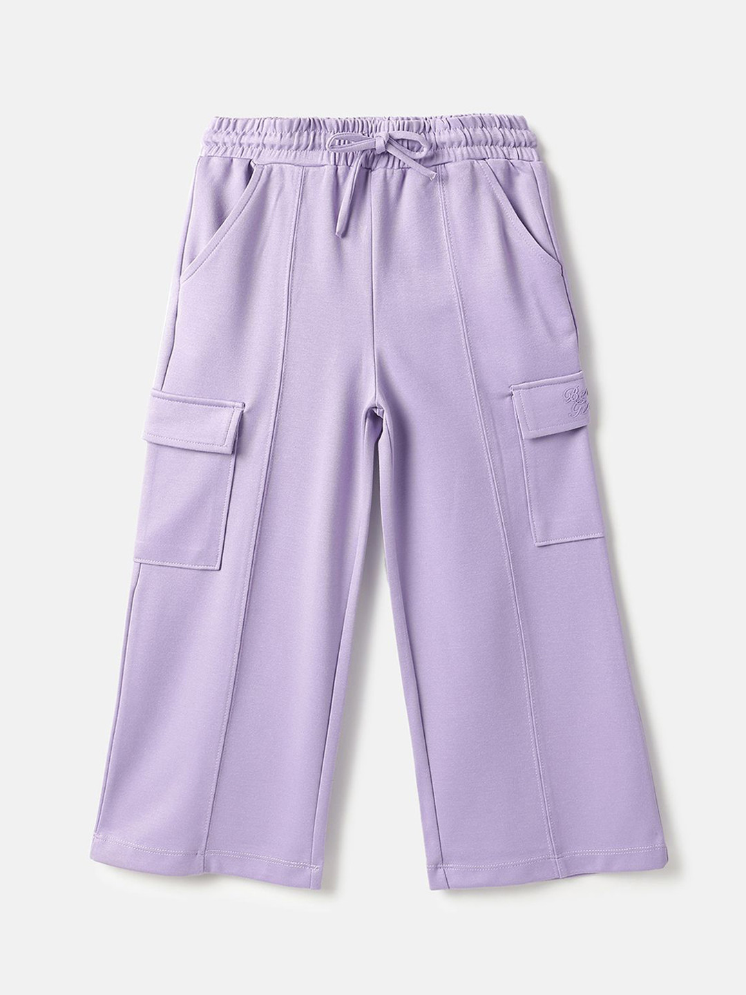 United Colors of Benetton Girls Mid-Rise Cargo Track Pants