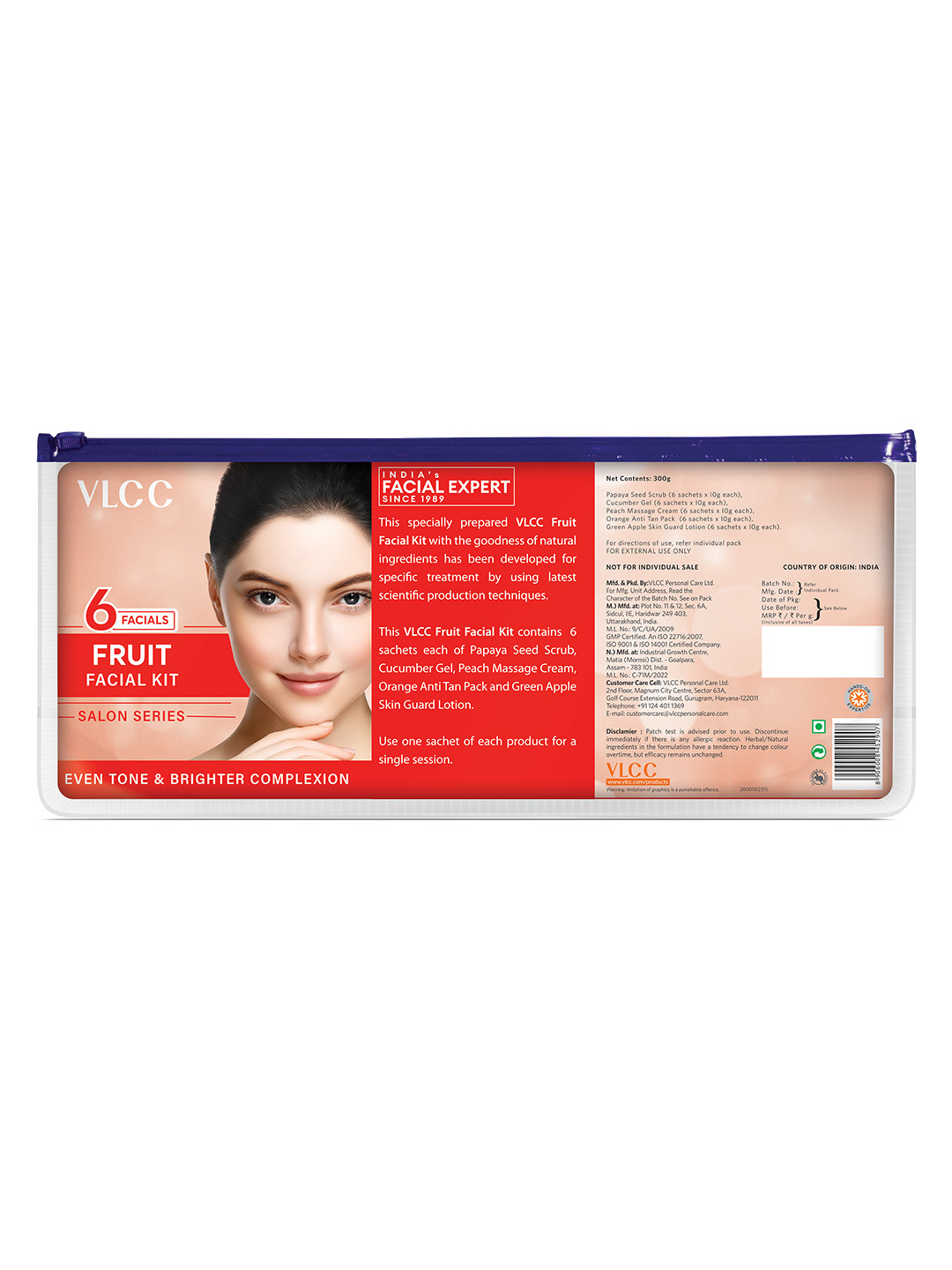 VLCC Salon Series Fruit Facial Kit for Salon Like Glow - 300 g