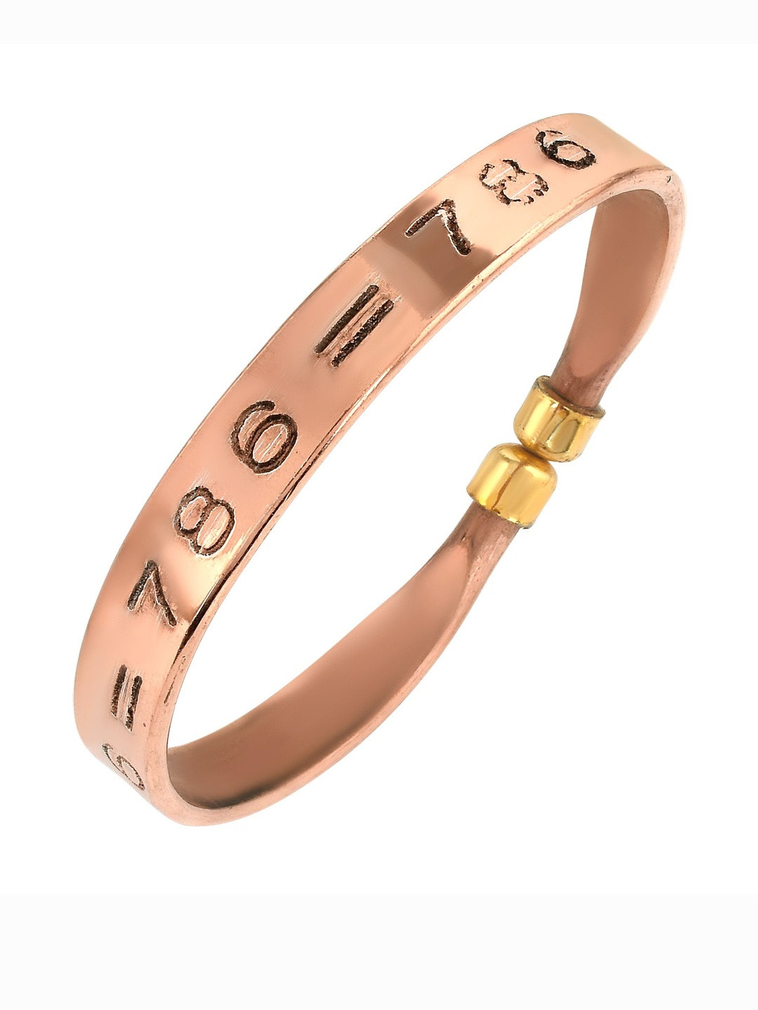 MEMOIR Unisex Brass 786 Muslim Islam Copper-Plated Kada Bracelet